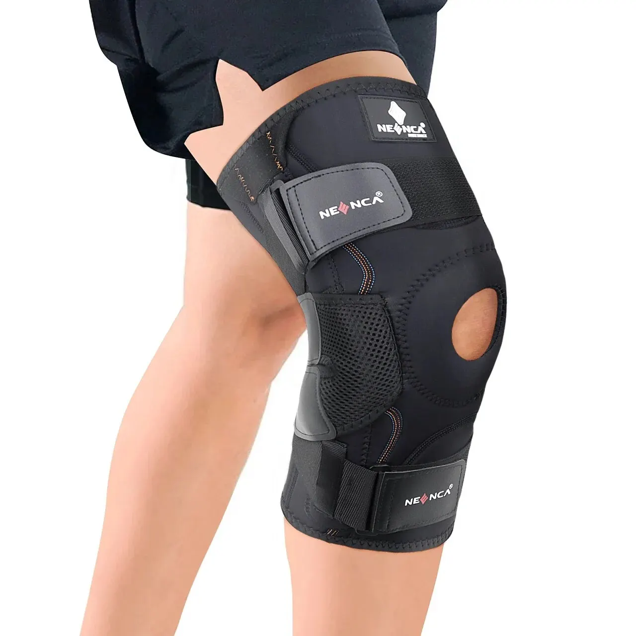 Hinged Knee Brace for Knee Pain with Side Stabilizers Women Men Knee Pad Meniscus Tear Patella Gel Pads Knee Support ACL MCL