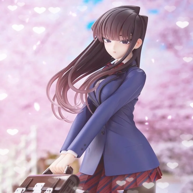 

25cm Hot Anime Komi Shouko Uniform Figure Can‘T Communicate Model Kawaii Komi San Action Figure Pvc Collection Ornament Gift Toy