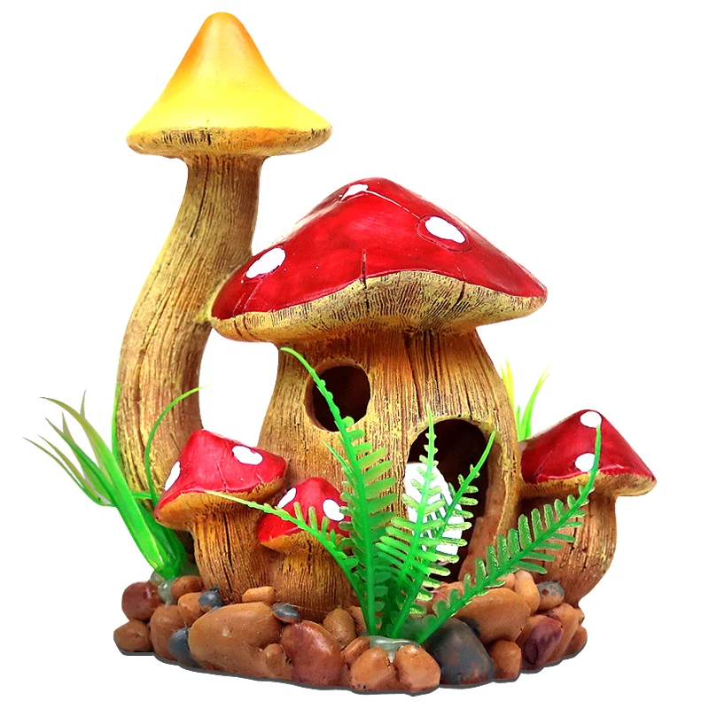 Fish tank rockery mushroom house aquarium landscaping decoration wormhole turtle cave shelter