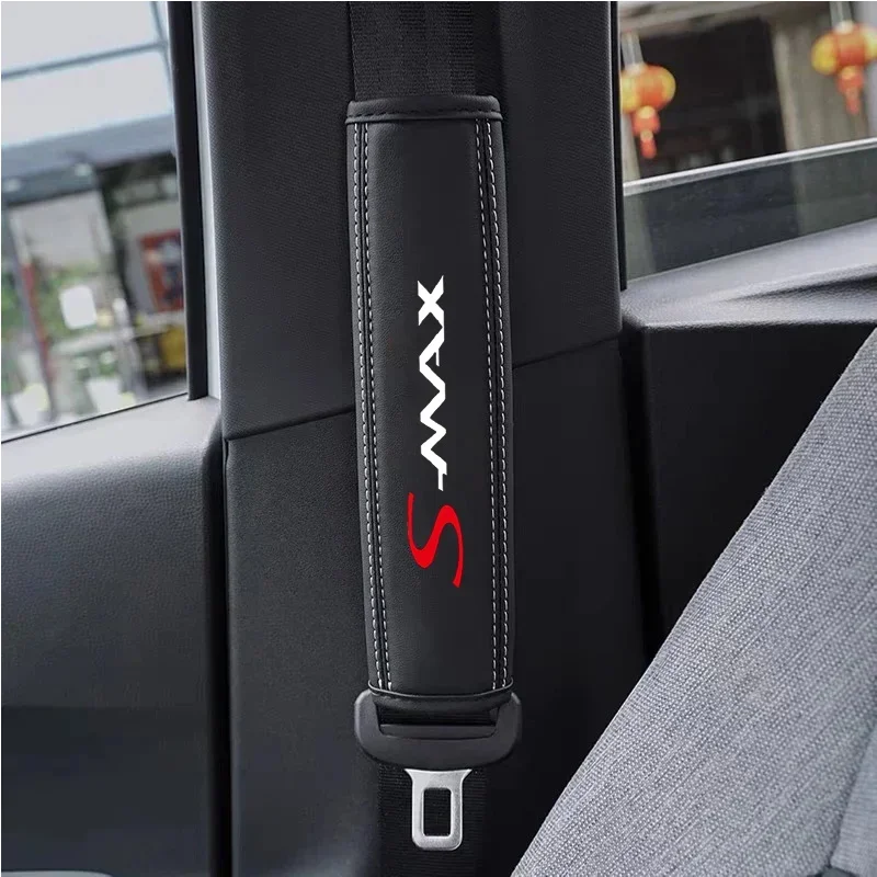 2pcs Seat Belt Covers Car Accessories Shoulder Pad Seat For Ford Bmax SMAX CMAX Focus  Mk2 Mk3 Mk1 4 Mondeo Mk4 Fusion B C S Max