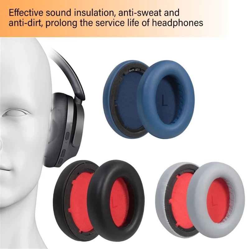 1Pair Replacement Soft Ear Pad Ear Cushions Cover For 1MORE SonoFlow Headphones Sponges Earmuffs Headsets Sleeve