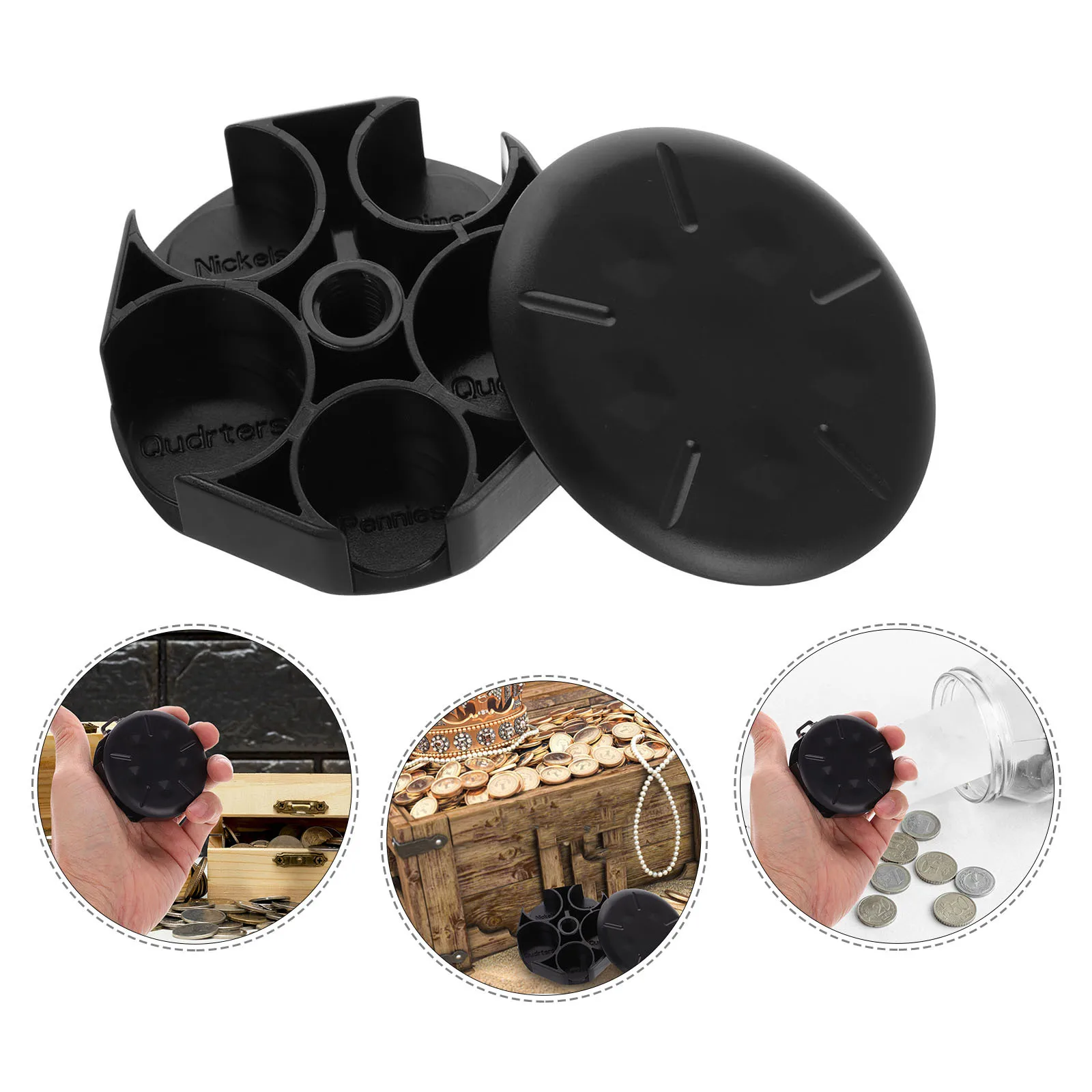 

Organizer For Car Large Capacity Portable Change Storage Sturdy Plastic Coin Holder Vehicle Accessories