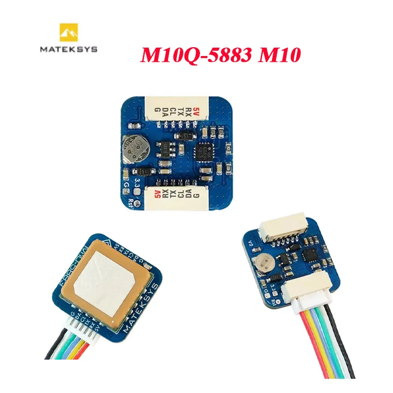 Matek Systems GNSS M10Q-5883 M10 GPS with Compass QMC5883L Module Digital AirSpeed 4~9V For FPV Racing Drone