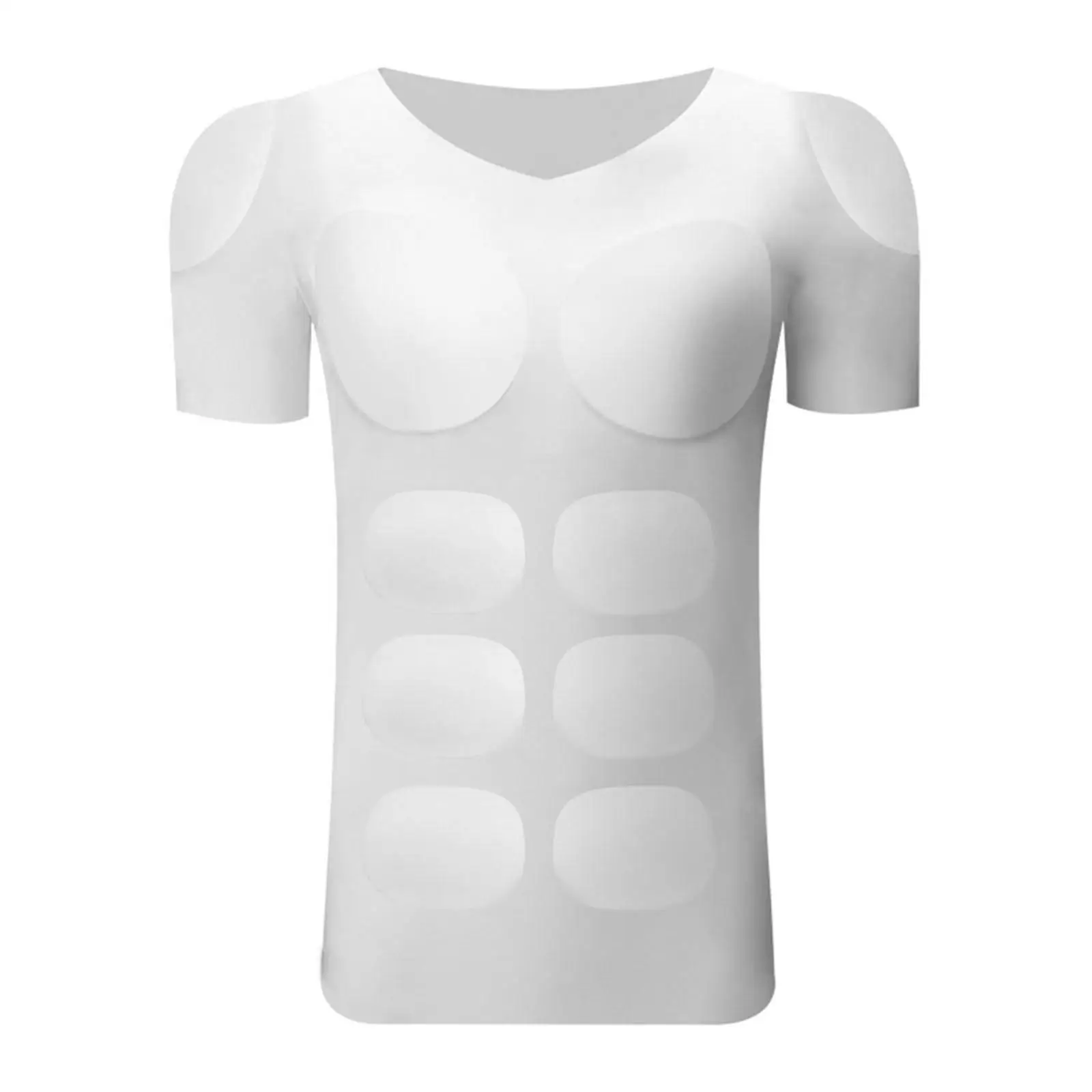 2xPadded Muscle Shirt Adults Fake Chest Shaper Shoulders Enhancer Costume