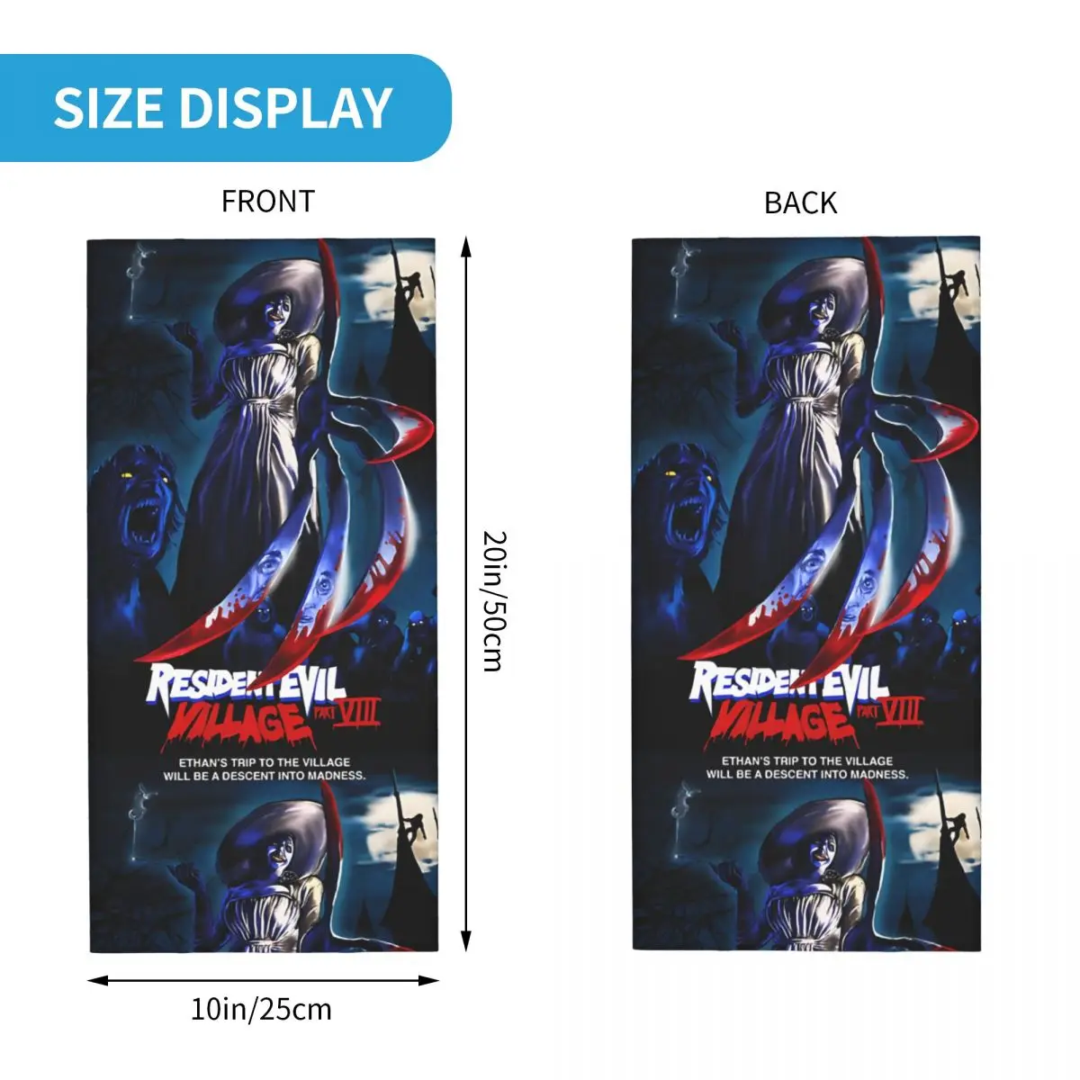 Poster R-Resident Evil Game Bandana Neck Gaiter Printed Motorcycle Motocross Face Scarf Running Unisex Adult Breathable