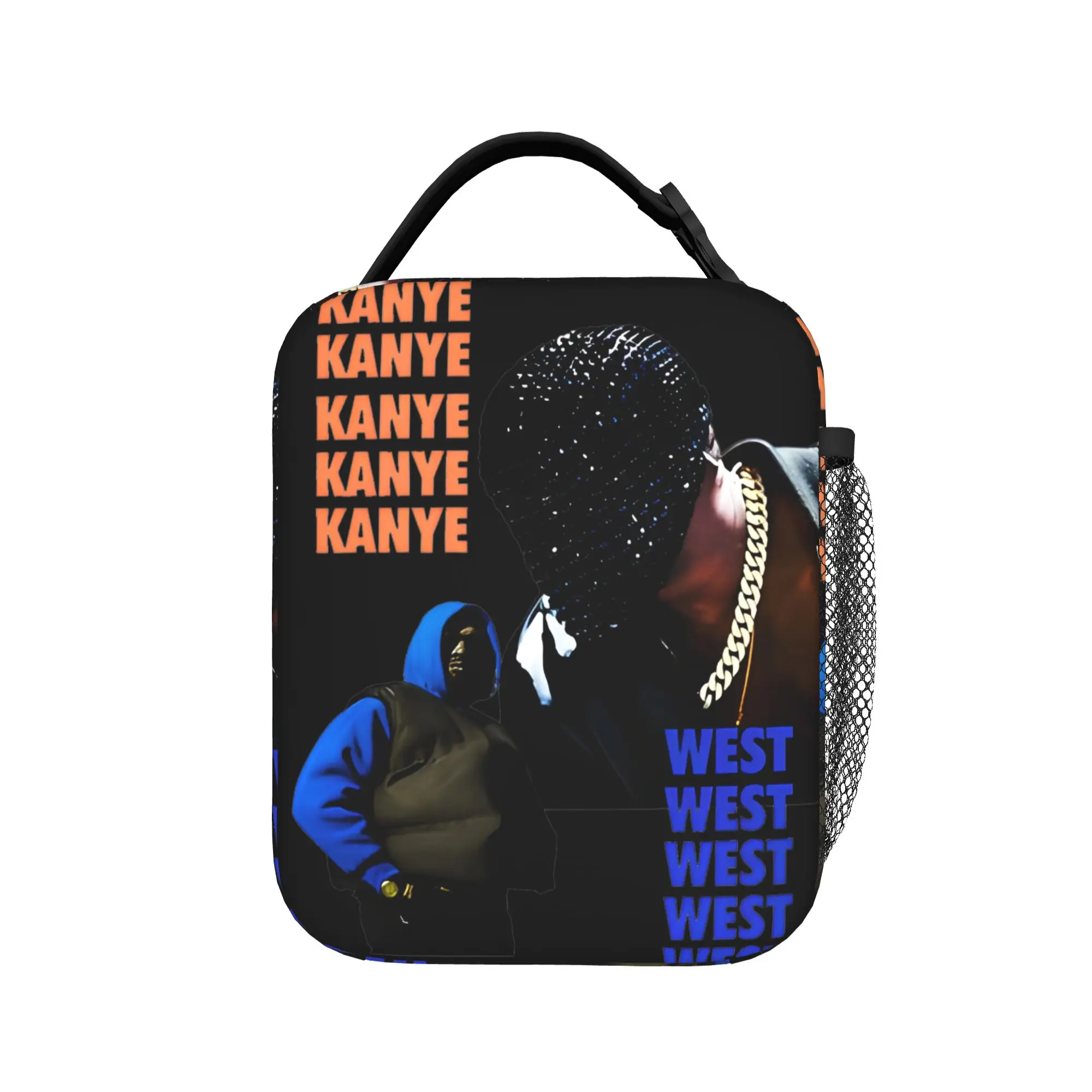 Kanye West Tlop Insulated Lunch Bags Hip Hop Rap Style Lunch Container Cooler Bag Tote Lunch Box Beach  Travel Food Handbags