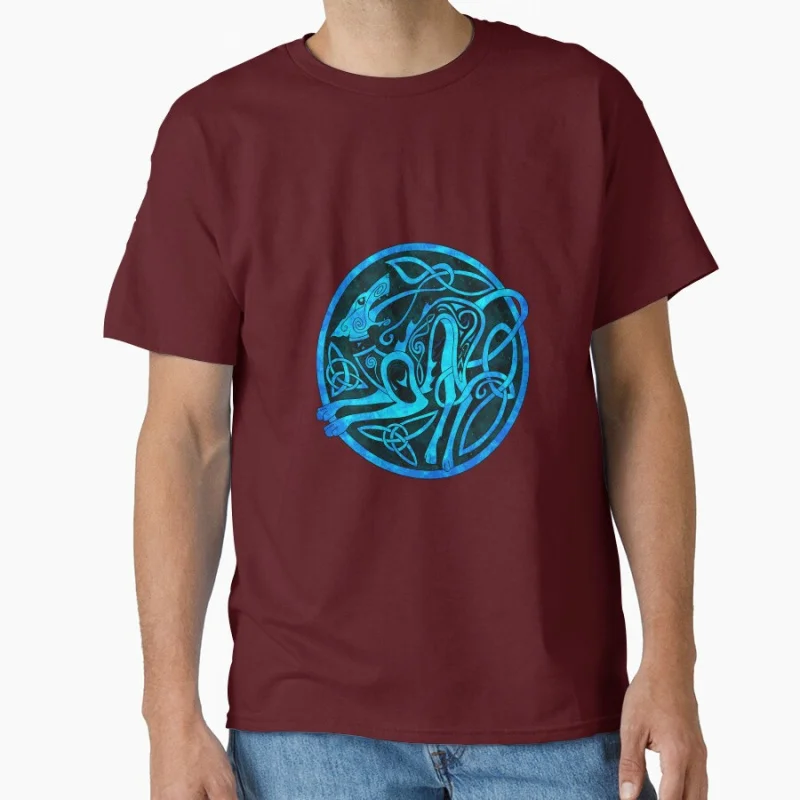 Celtic Cosmic Hound Good Boy tree of life Pagan Viking Geometric Gift t shirt Large size Tops Graphic Print men's Clothes
