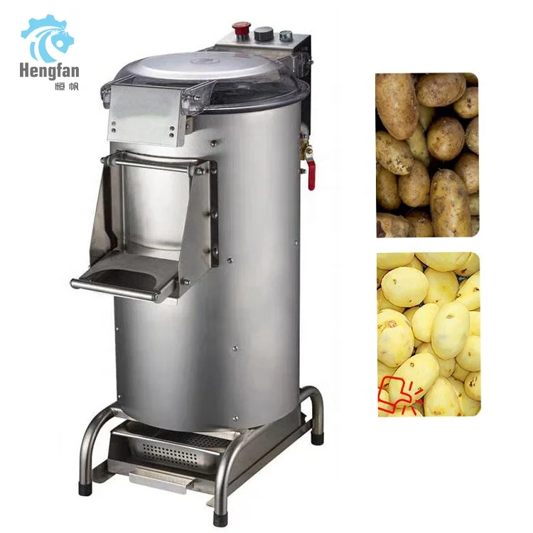 Automatic Mechanical Potato Peeler Heavy Duty Vegetable Peeler Potato Washing Peeling Machine