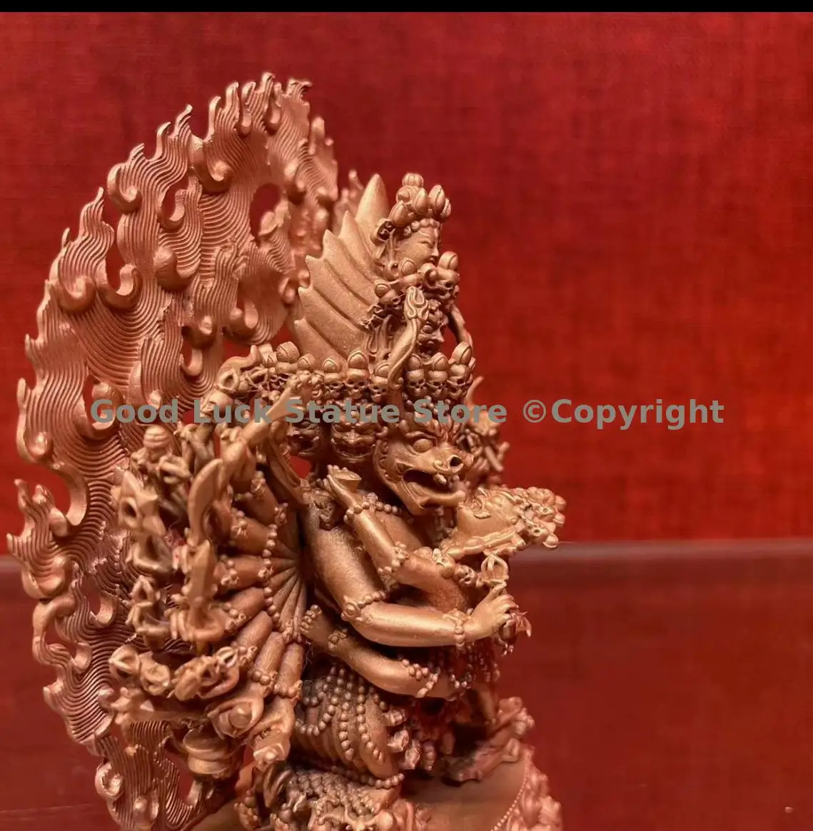 الجملة لوازم البوذية رائعة النحاس نحت يامانتاكا البوذية تمثال التبت البوذية التانترا النحت ديكور طرد الشياطين