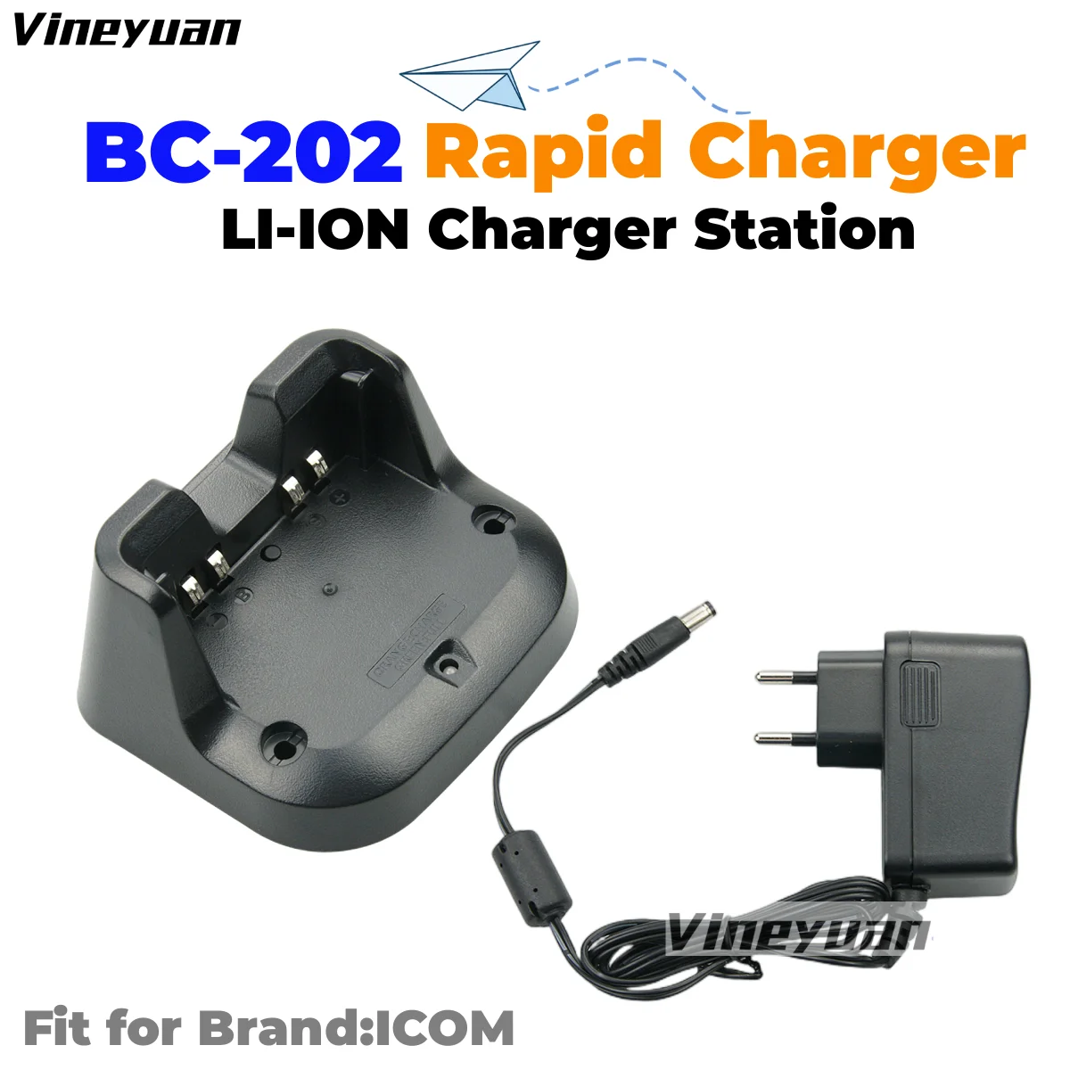 NEW BC-202 Rapid Charger for ICOM ID-31A ID-31E ID-51A ID-51E ID-52E IC-705 Two Way Radios For BP-271/BP-272/BP-307 Battery