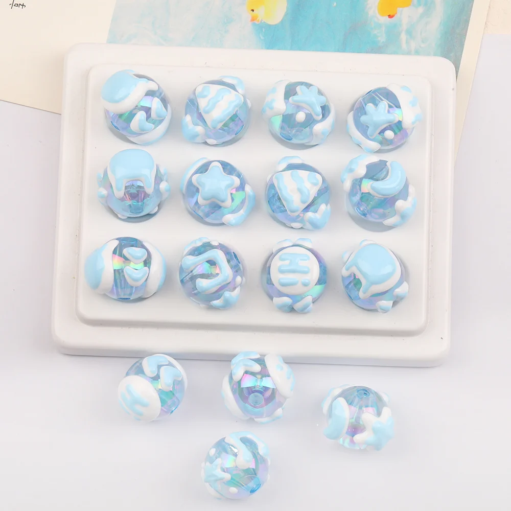 

Cordial Design 100Pcs 18*18MM DIY Beads Making/Hand Made/Round Shape/Jewelry Accessories/Oil Dro Effect/Acrylic Bead #16628