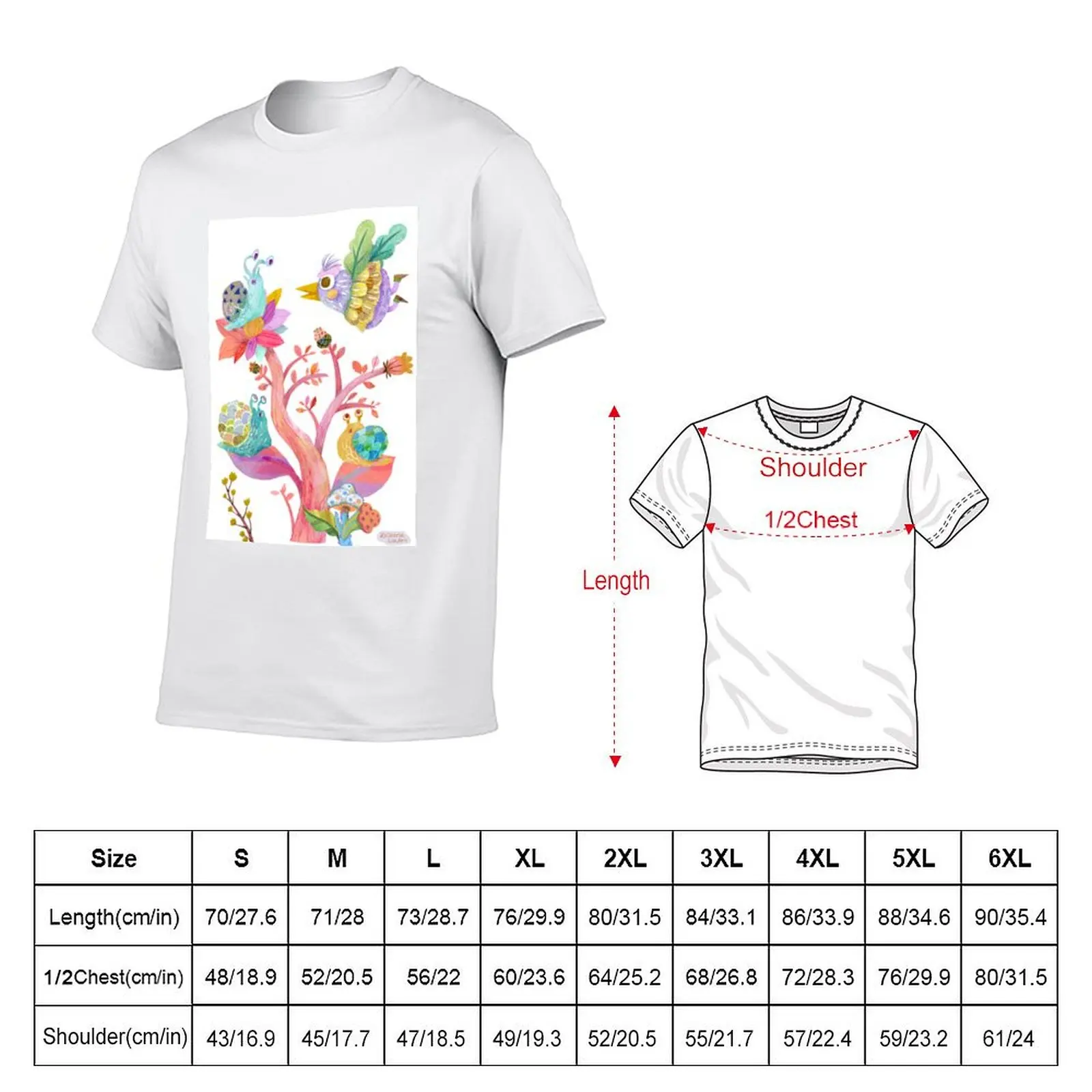 t bird happy and little colors with A cotton cute white man background funny shirts characters T-Shirt for snails on