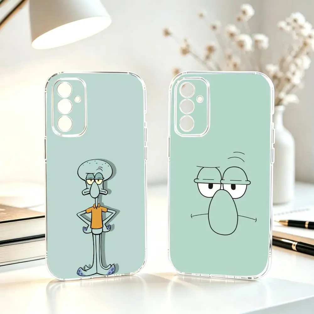 S-Squidward Tentacles-s Phone Case For SamsungA10,12,20,21S,30,31,40,50,51,52,70,71 Transparent Cover