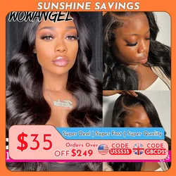 Wow Angel 13x6 HD Lace Front Wigs 250% Remy Hair Body Wave Human Hair Wigs HD Lace Wigs Pre Plucked Wear To Go Wigs for Women