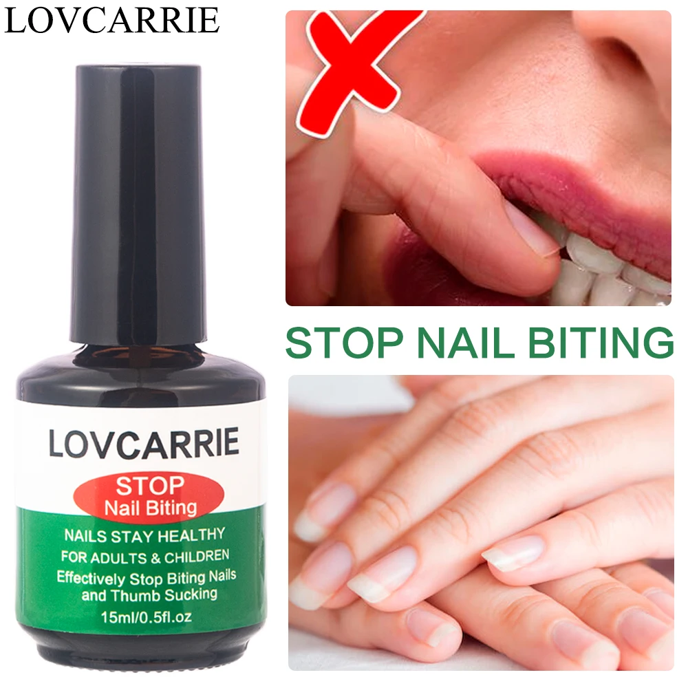 Lov carrie Stop Nagel beißen Behandlung für Kinder Erwachsene 15ml Daumen saugen stoppen keine Biss Reparatur Pflege Flüssigkeit bitteren Nagellack