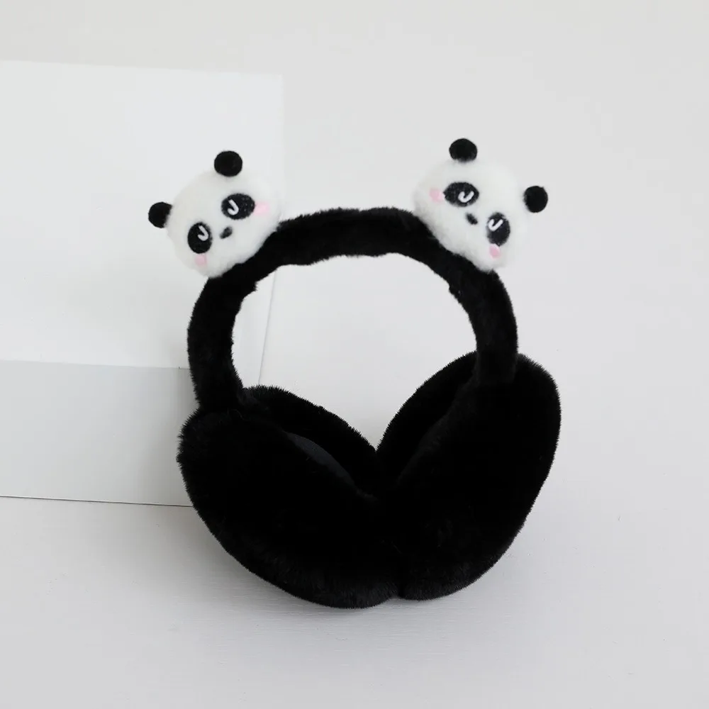 New Year Gifts Plush Panda Ear Moving Earmuffs Cold Protection Keep Warm Cute Ear Muffs Soft Warm Tool Winter Earflaps Kids