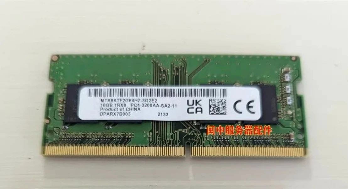 

Для ноутбука MT Magnesium 16G 1RX8 DDR4 3200AA, память MTA8ATF2G64HZ-3G2E2/E1