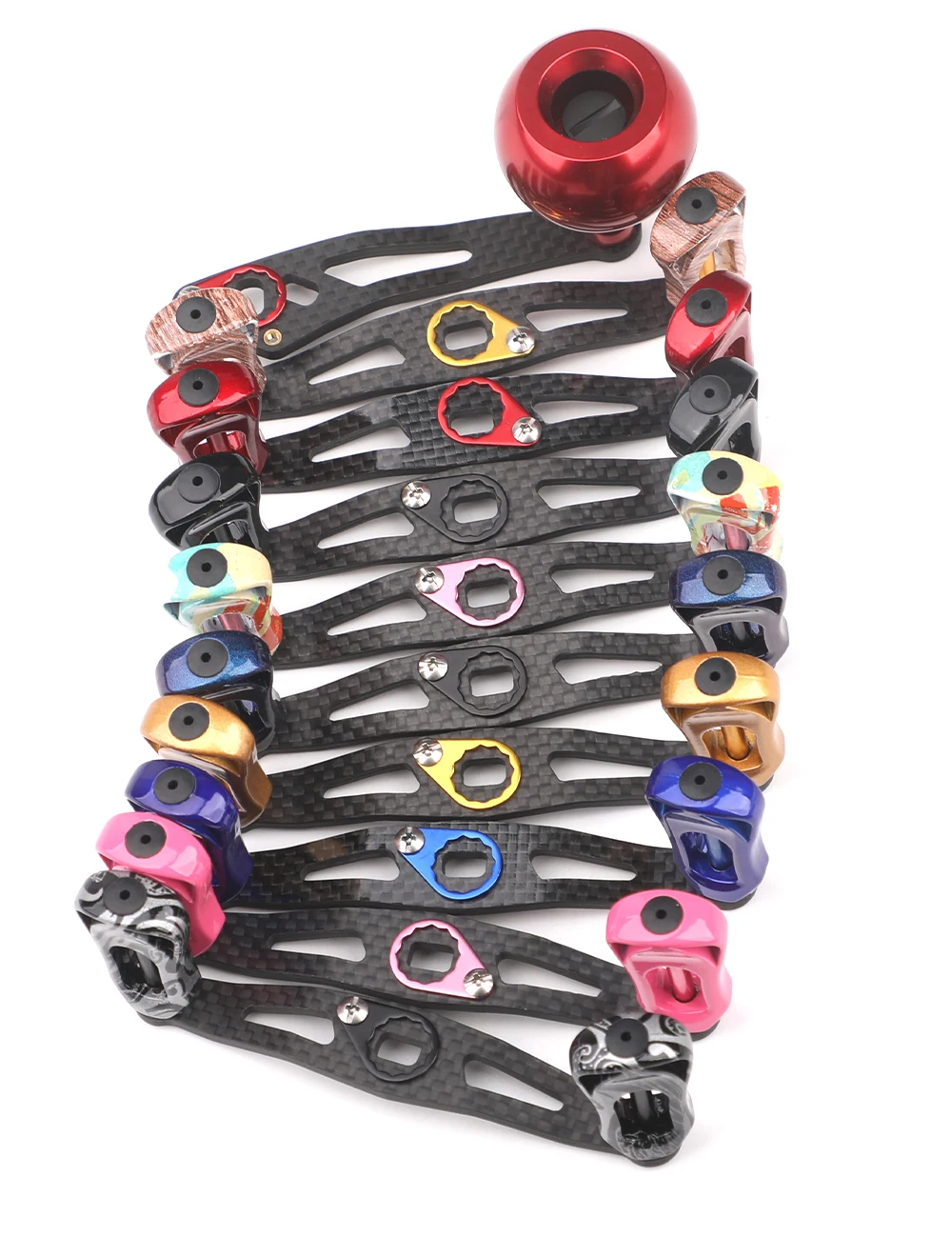 ROLLFISH Angelrollengriff, Kipphebel, Kohlefaser, leicht, 19–29 g, ergonomisches Design, mehrfarbig, Angelwerkzeuge, Zubehör – Detail 6