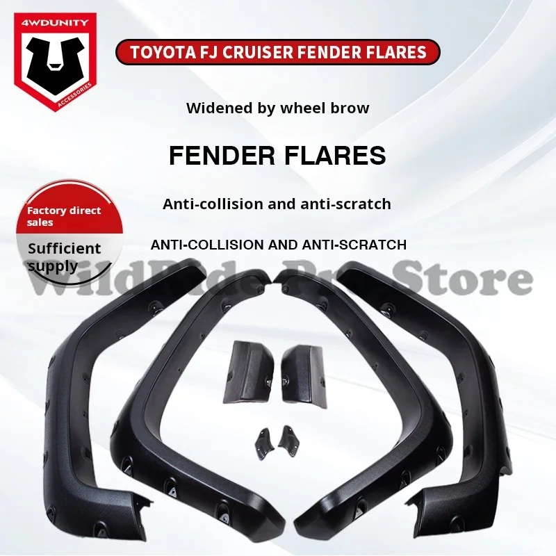 

Textured Black ABS Fender Flares for Toyota FJ Cruiser | Heavy-Duty Wheel Arch Extensions | Direct Bolt-On Mud Protection