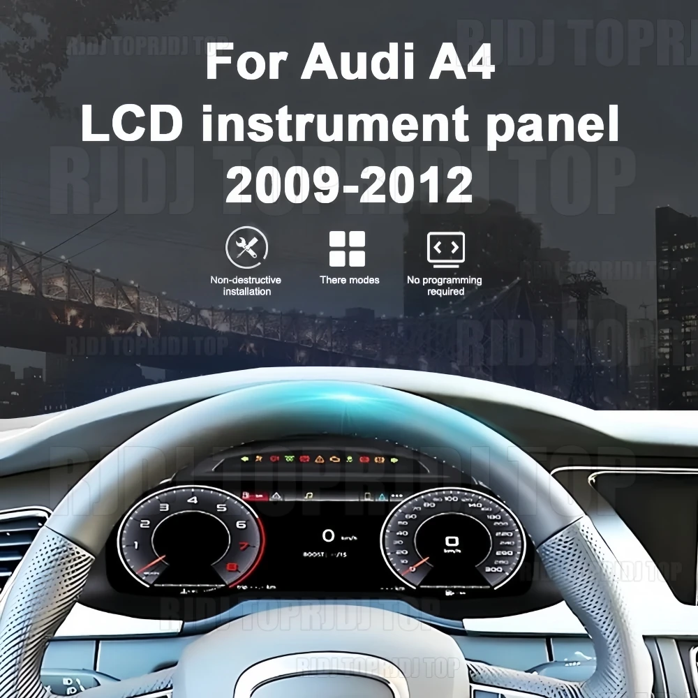 LCD Android Screen For Audi A4 2009-2016 Speedometer Car Digital Cluster Virtual Cockpit Dashboard Instrument Panel Carplay
