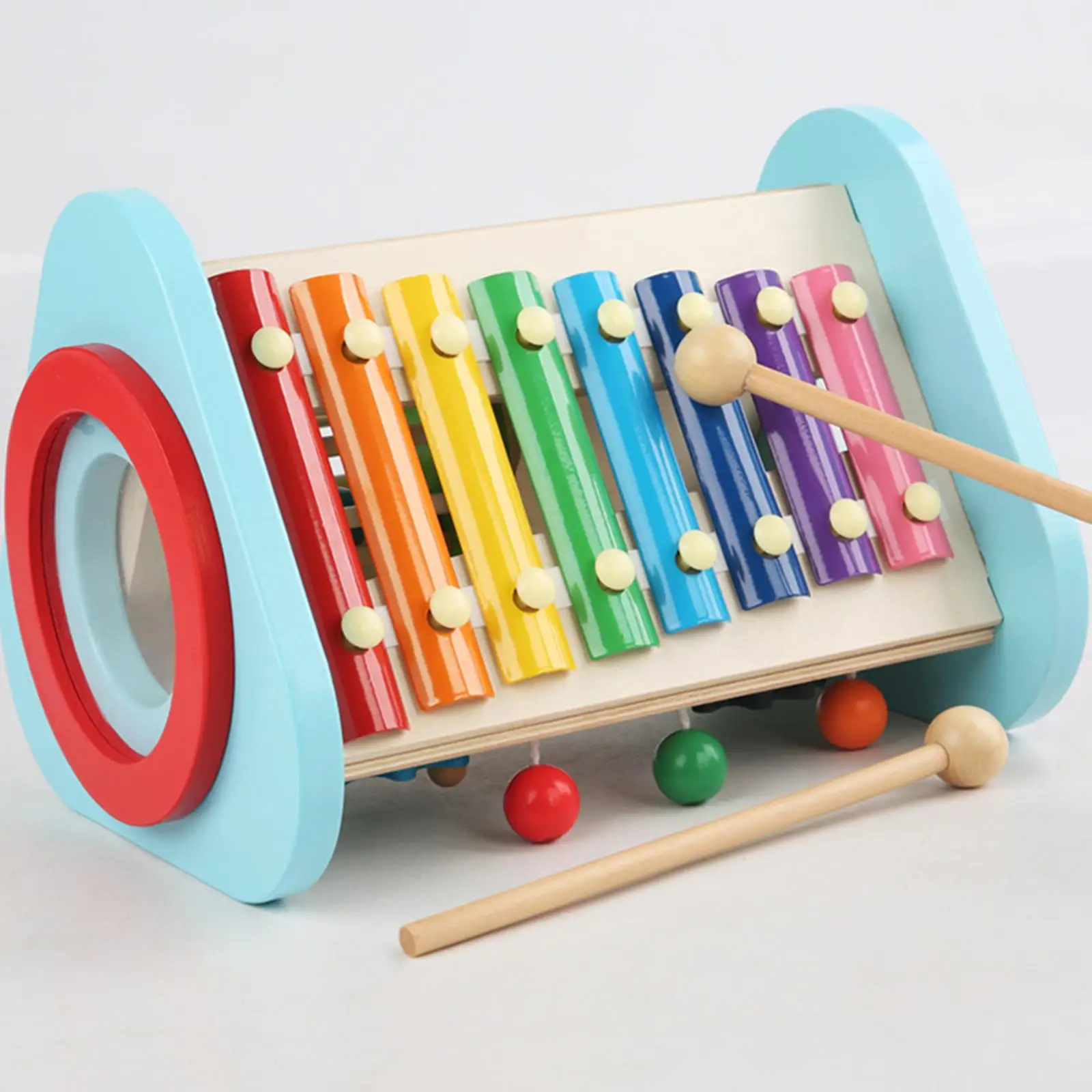 Wooden Music Toy Wood Learning Skill Toy Percussion Instruments Toy for Toddlers