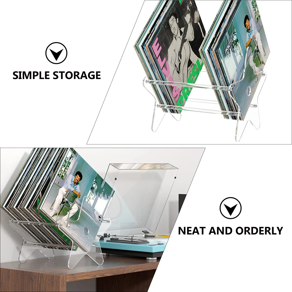 1Pcs Transparent Acrylic Display Holder Star Style Book Storage Rack for Desktop Organizer Home Office Closet Minimalist Design