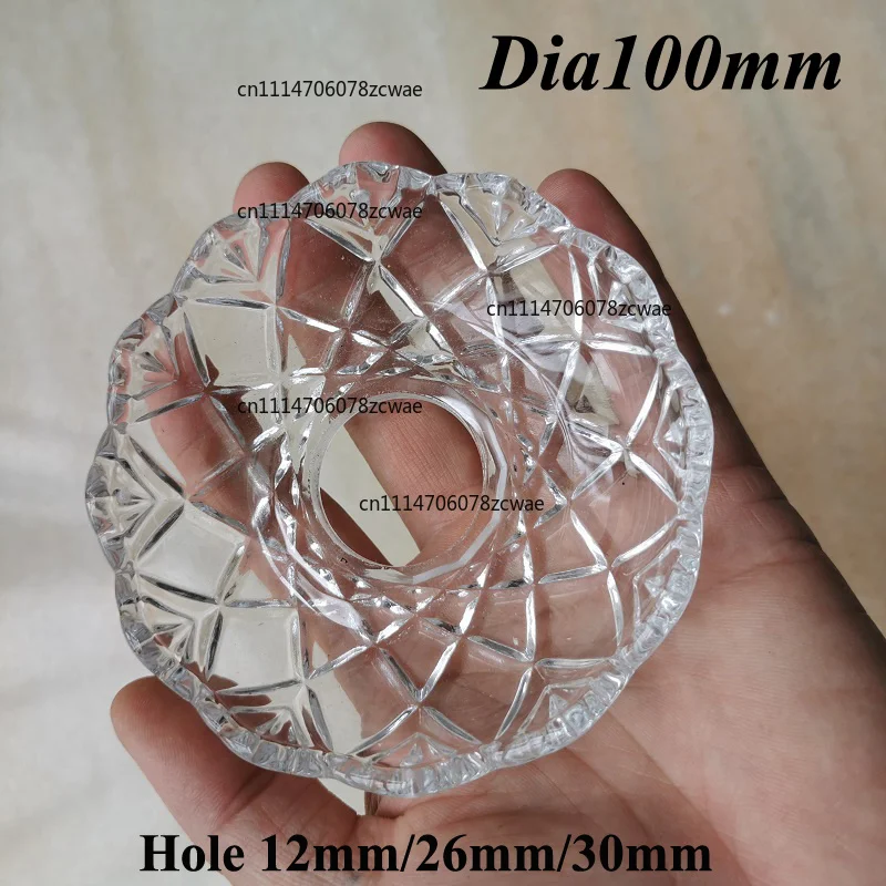 2Pcs Glass Crystal Dia100mm Bobeches Bowl, Lamp Elbow Support, Candle Holder, Wedding Decor, Chandelier Tray, Light Accessories