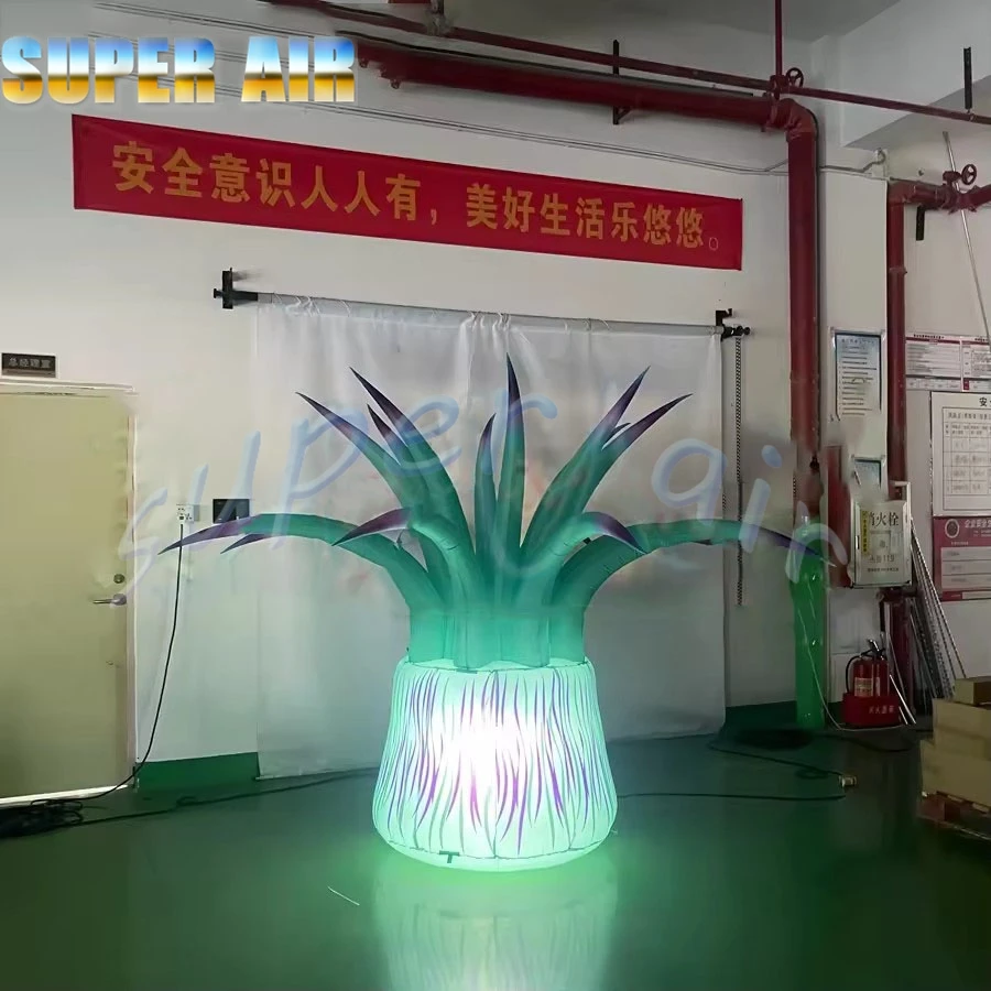 Darmowy dmuchawa piękny dmuchany model rośliny świecącej stojącej kwiatowej do dekoracji