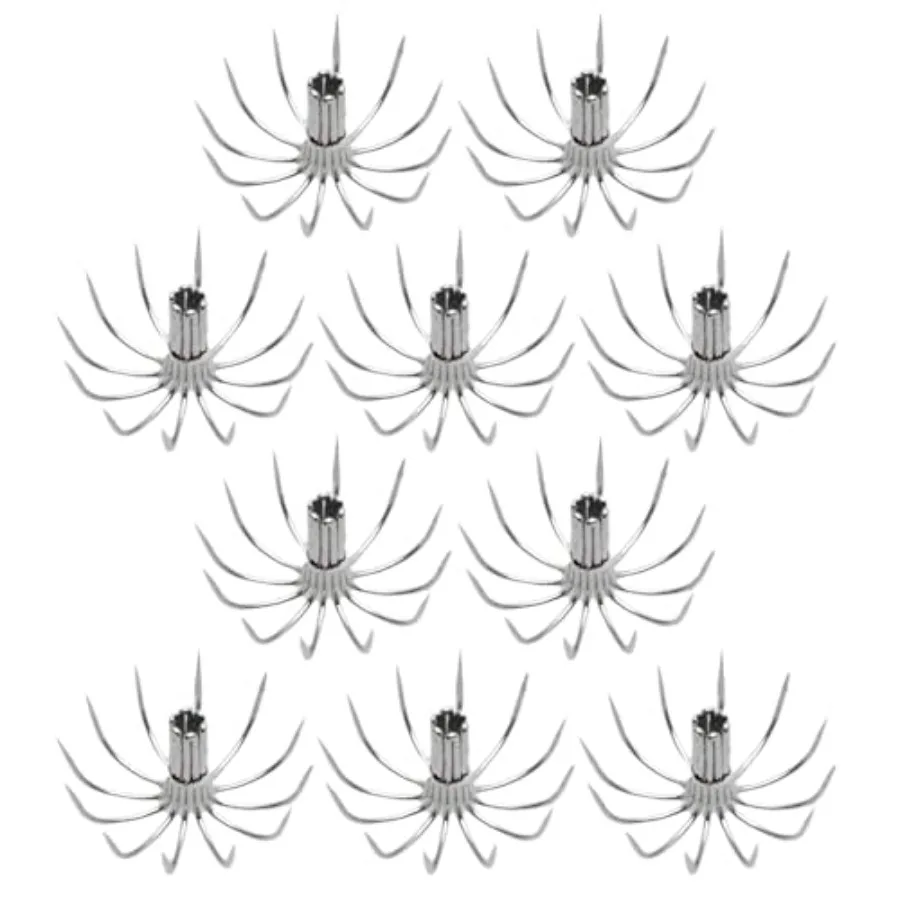 

10Pcs Stainsless Steels Squid Hook Sea Fishings Fishes Hook Squid Fishings Baits Hook Barbed Umbrellas Fishings Hook