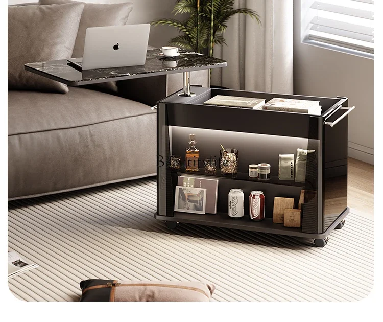 

LDItalian minimalist trolley living room moving side storage cabinet