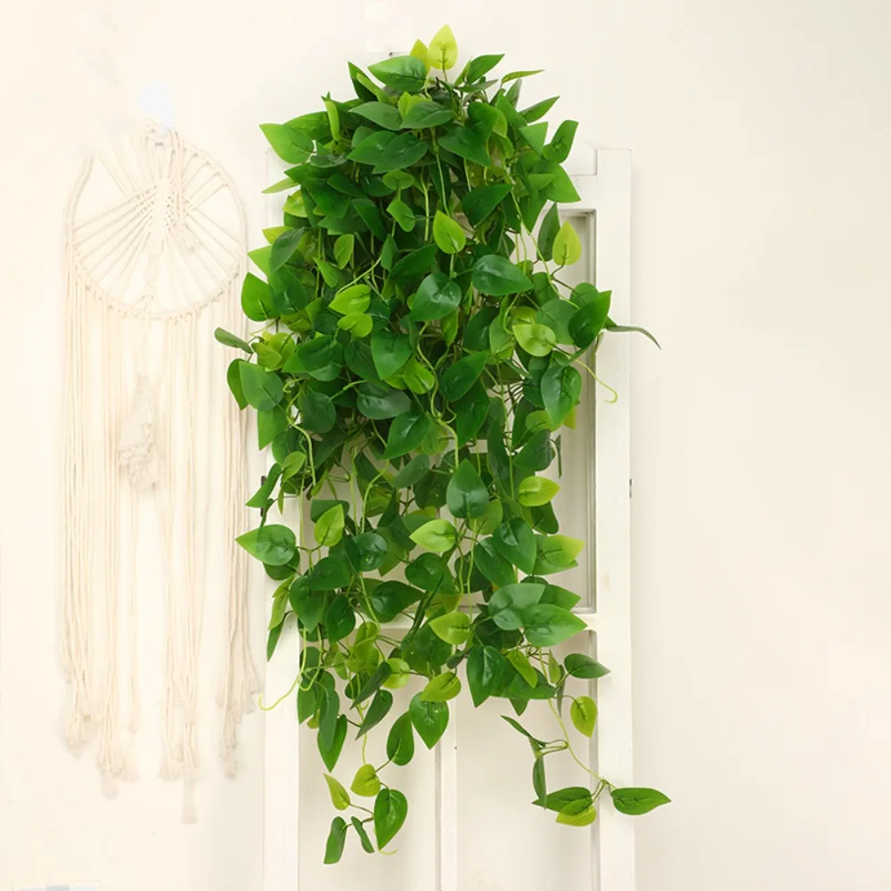 100cm Artificial Plant Creeper Wall mounted Artificial Ivy Green Hanging Vine Cover Pipeline DIY Wreath Home Garden Decoration