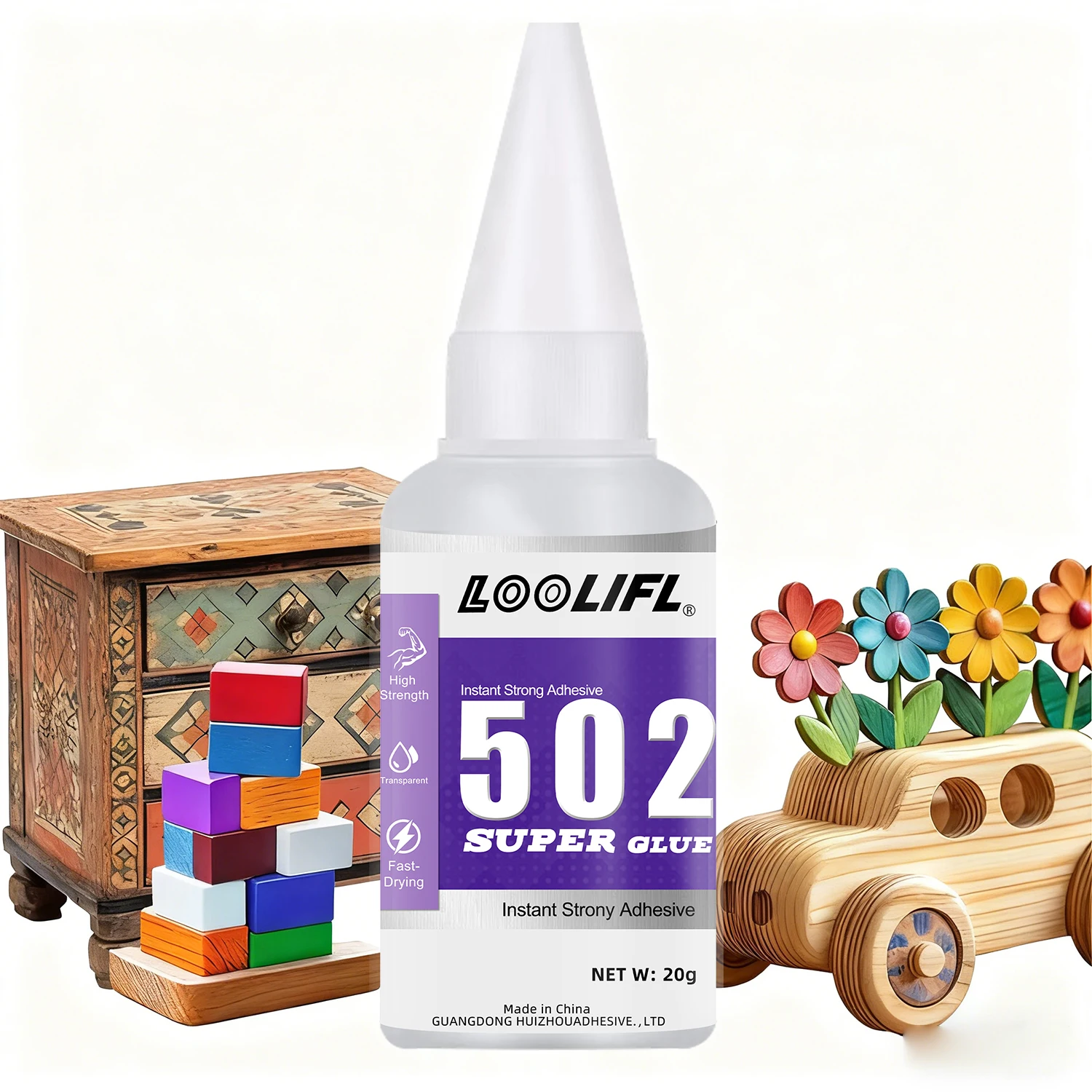 502 Super Glue Quick-drying Strong Cyanoacrylate Glue Is Used For DIY Handicraft Repair Of Metal, Wood, Plastic And Ceramics.20g view 2