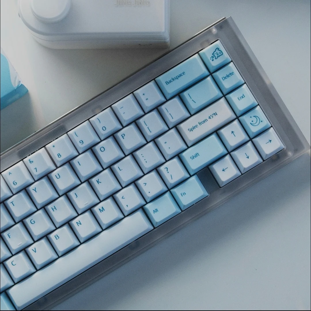 LeleLab Cheese Snowspire Lake Theme Keycaps Set Custom PC Cherry Profile Keyboard Caps for Mechanical Keyboard Accessories 132