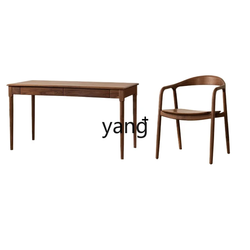 

TGF black walnut with large desk home study computer study desk