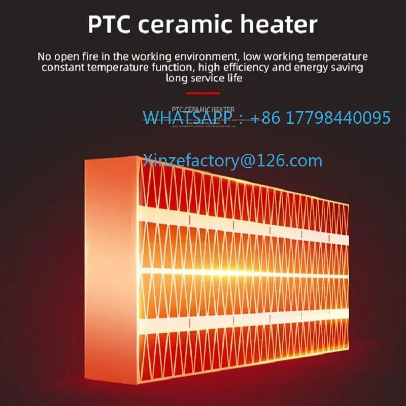 Portable PTC Ceramic Space Heater with Thermostat - 220V Mini Electric Heater for Indoor Office, Desktop, and Home
