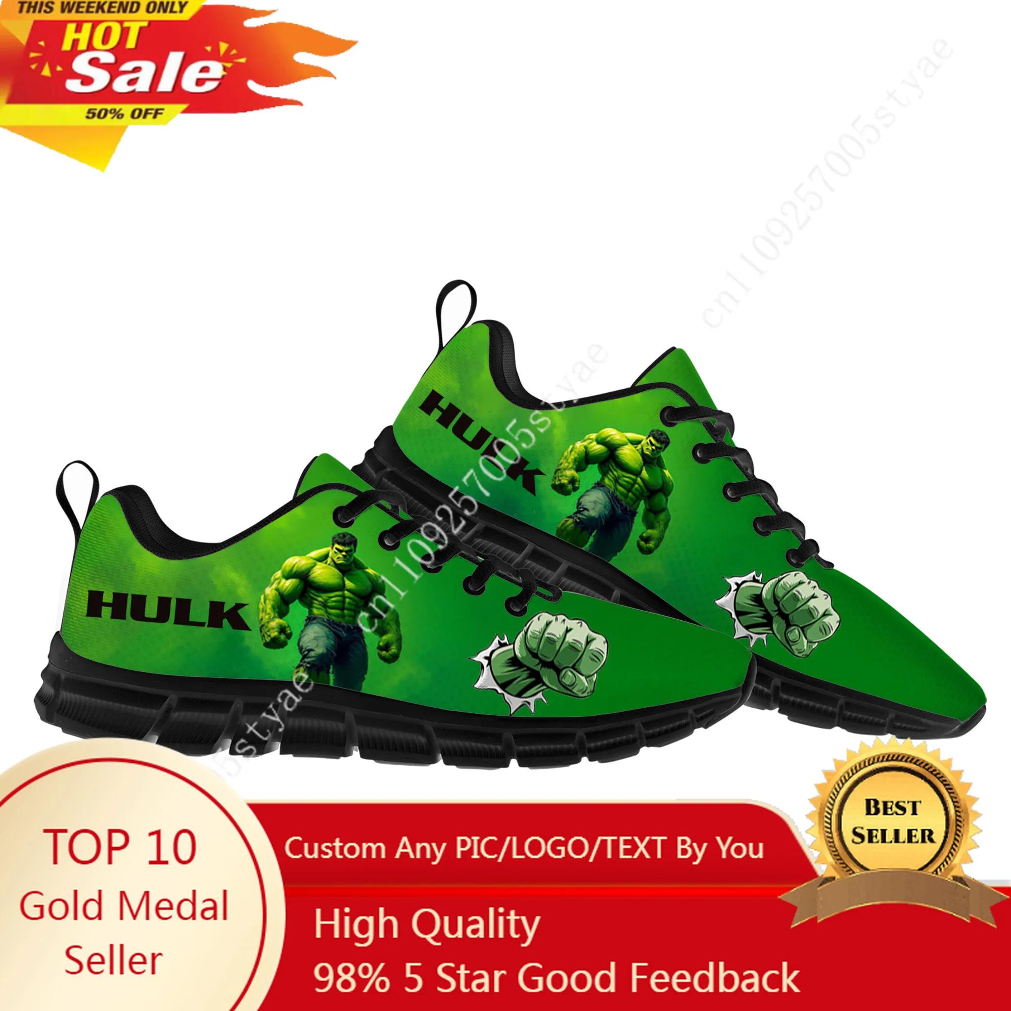 

Marvel Avengers Hulk Sports Shoes Mens Womens Casual Running Lightweight Shoes