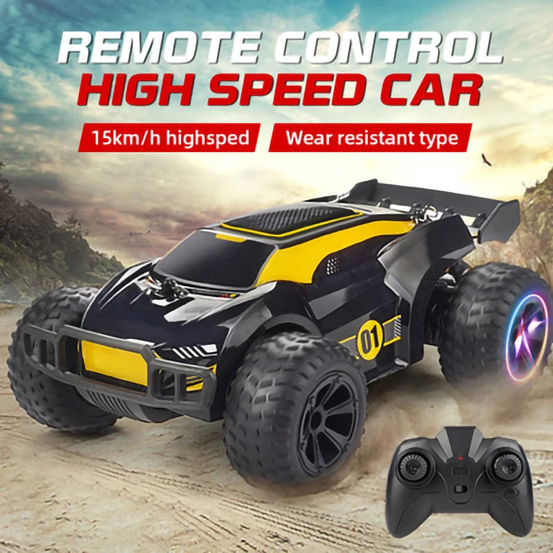 New RC car 2.4G radio remote control toy vehicle Off-road Climb drift SUV high speed cool lighting machine model children gifts