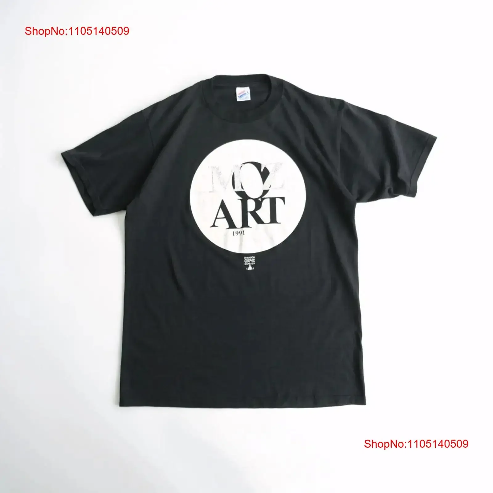 

MOZART США 90-е футболка черная L одежда винтажная стираная уличная одежда мягкий топ для повседневной носки с графикой удобный универсальный