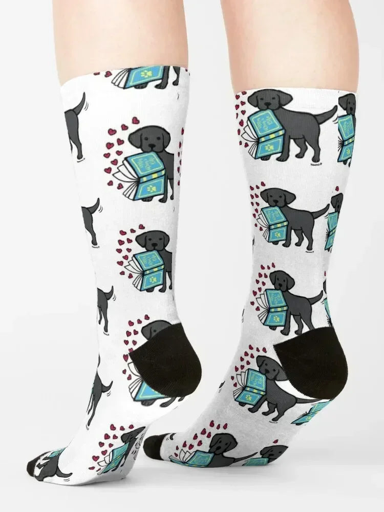 Black Labrador Book Of Love Socks soccer anti-slip hiphop Run FASHION Socks For Men Women's