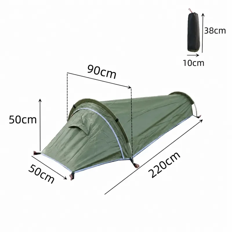 Patent Hidden River Pro Outdoor Ultra Lightweight Mountaineering Equipment Single Person Camping Small Sleeping Bag Tent