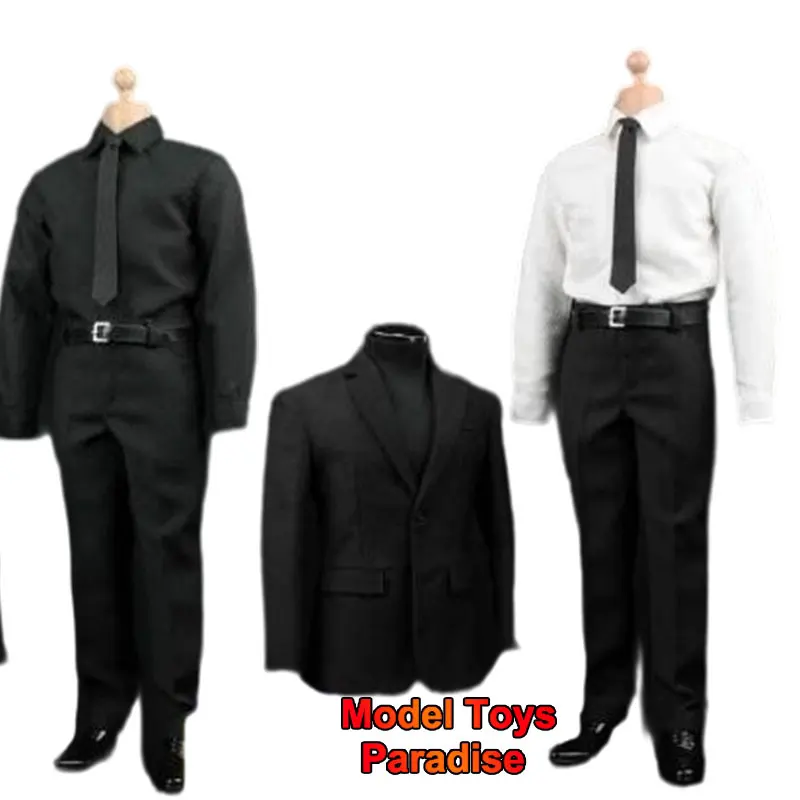 

AFS A004 1/6 Men Soldier Business Suit Jacket Shirts Panrs Shoes Fit 12 Inches Movable Wolverine Action Figure Body