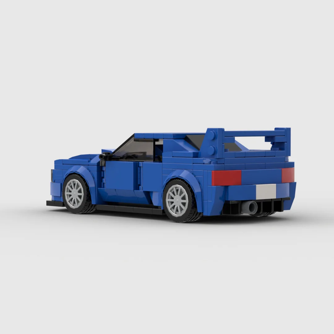 MOC building blocks Subarued WRXD Stis Three-Car Rally Blue Car compatible with LEGOS educational toy blocks for men and women u