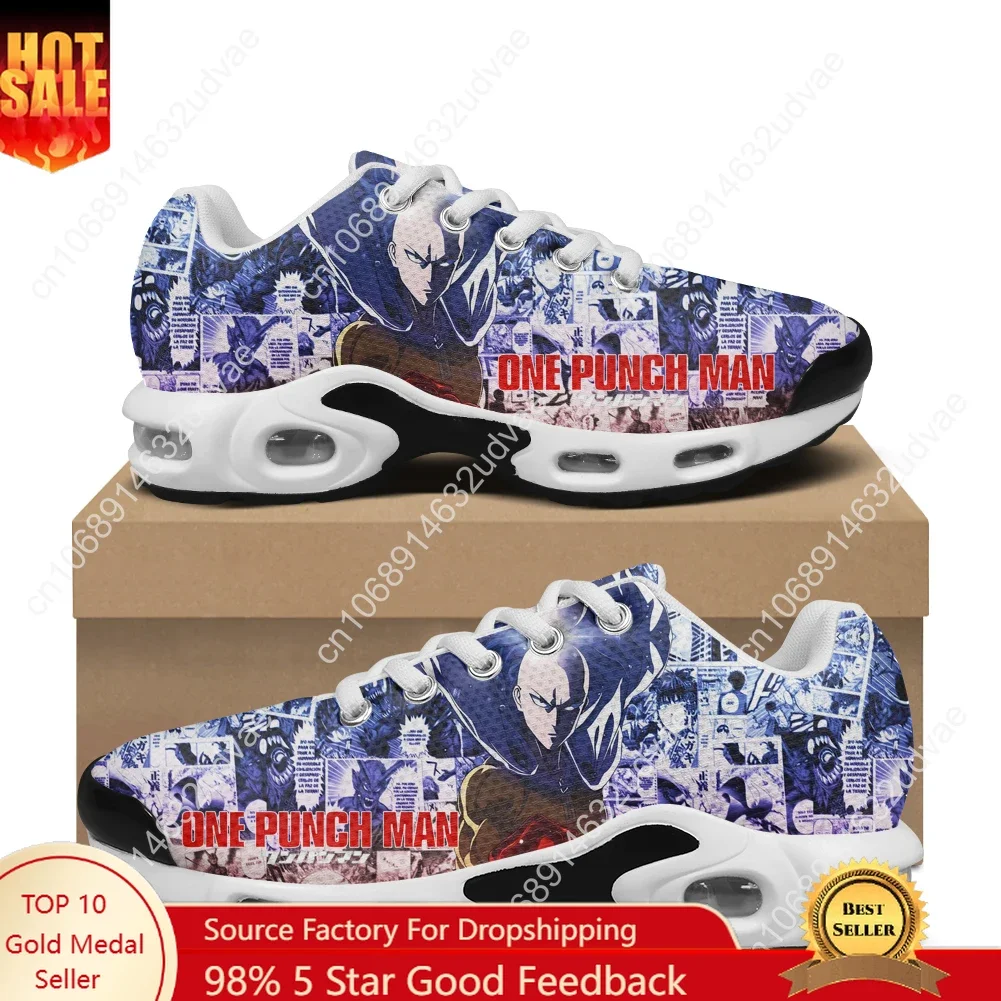 

One Punch Man Air Cushion Sneakers Mens Womens Teenager Lightweight Sports Shoes High Quality Custom Leisure Mesh Sneaker