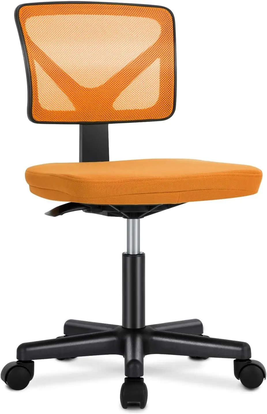 

Armless Office s with Wheels, Ergonomic Adjustable Home Desk Swivel Rolling Task No Arms, Comfy Mesh Mid Back Compu