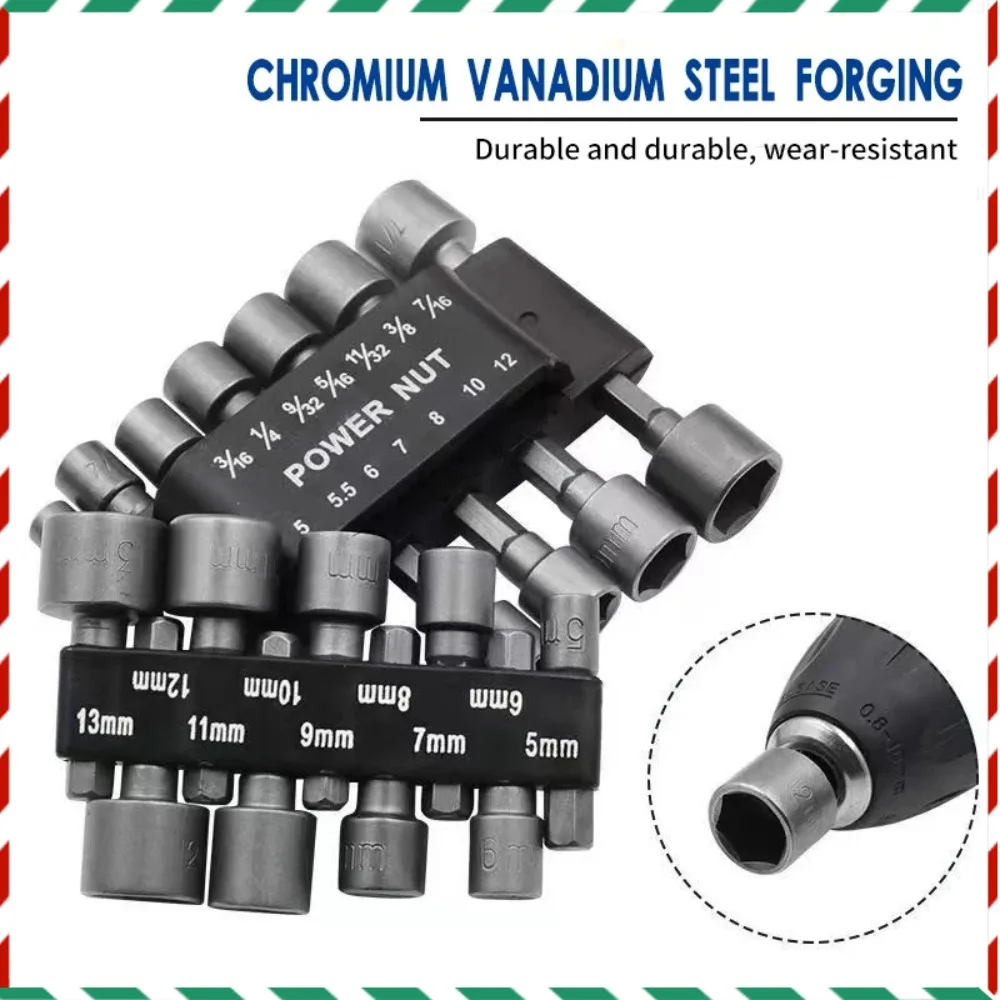 

Powerful Socket Inner Hexagonal Wrench Hexagonal Handle Screwdriver Socket Extension Rod Pneumatic Screwdriver Insert Tool Set