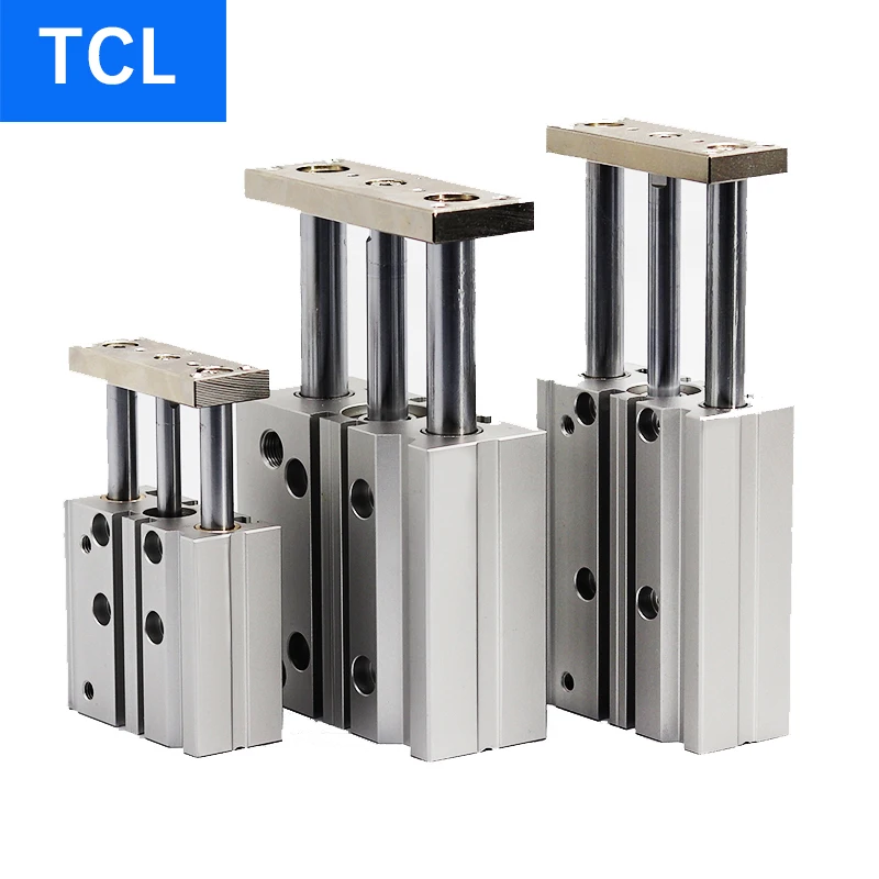 Drei-Achsen-Zylinder TCL-Serie Bohrung 12 16 20 25 32 40 50 63mm Hub 10 20 25 30 40 50 75 100 125 150 200 250 300mm – Detail 1