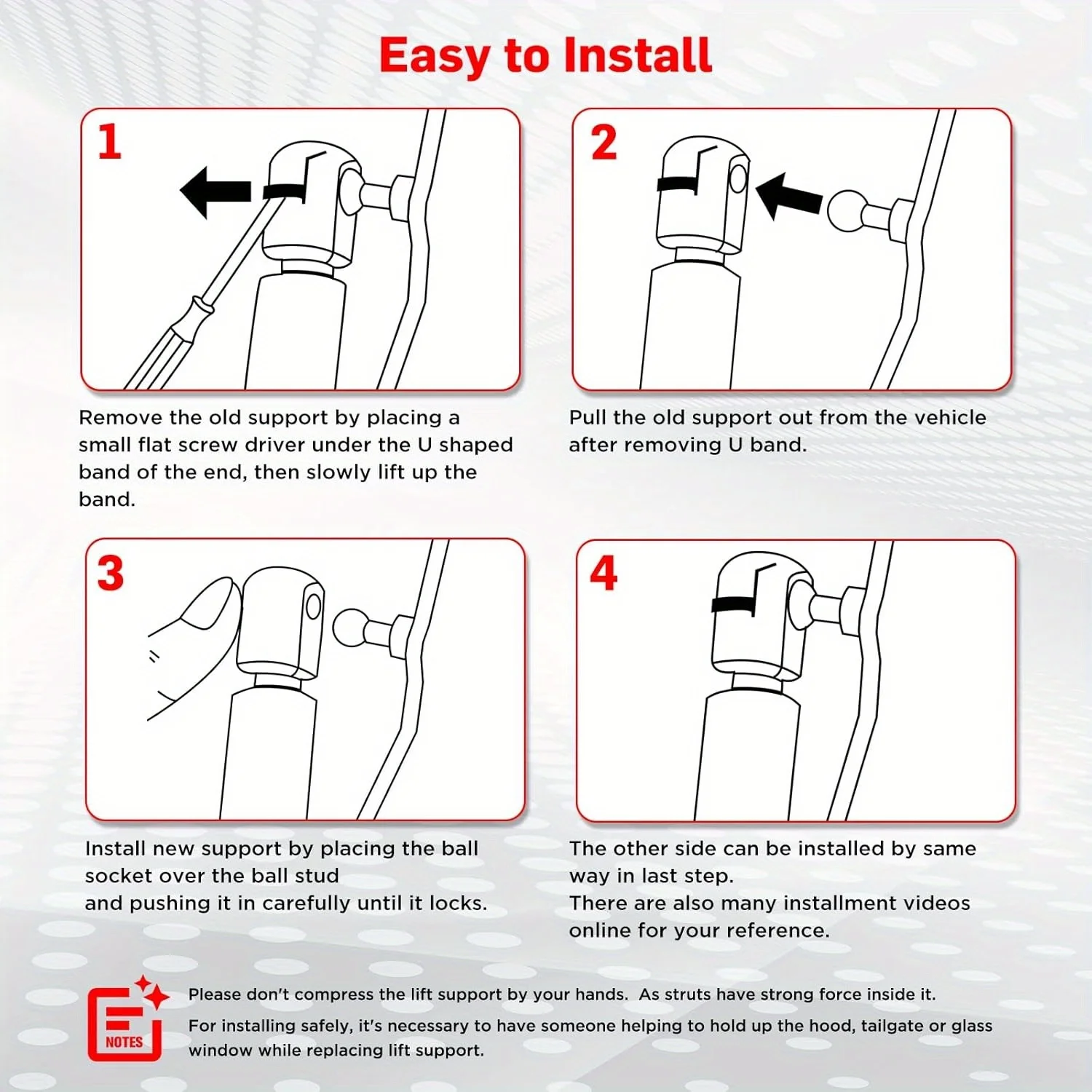 C16-21469 27 Zoll 178N Gasdruckfedern für Wohnmobilfenster/Tonneau-Abdeckung/Kellerfachtür (2er-Set)