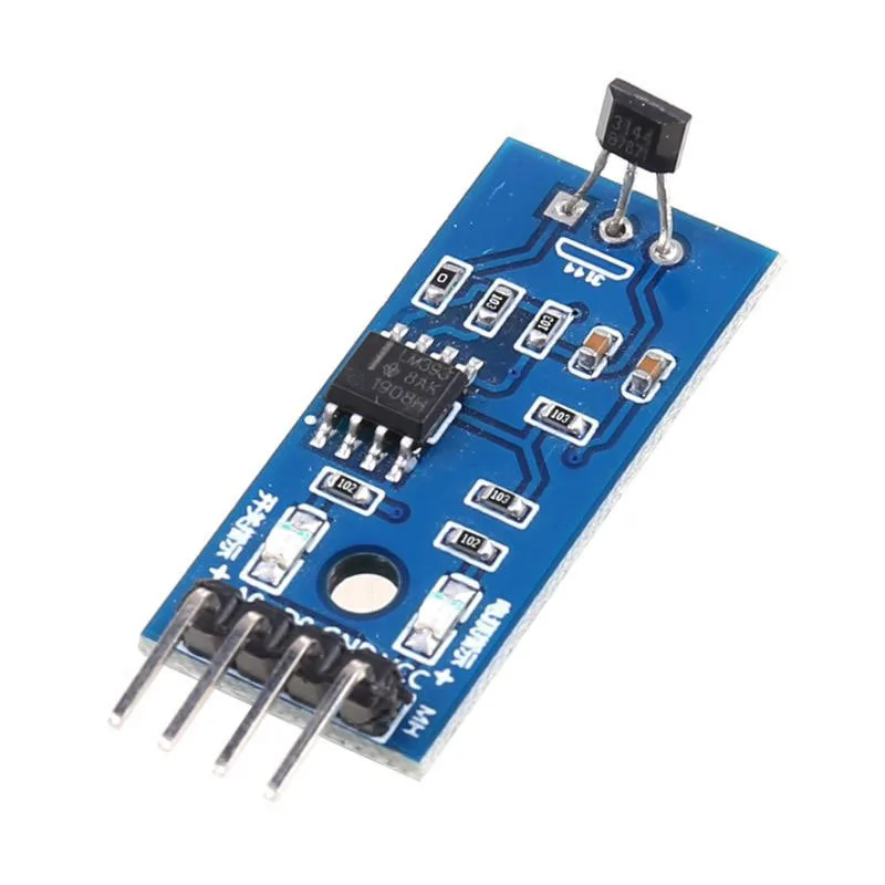 1/2~200/500Pcs Motor Speed Measurement Module Counting Sensor Hall Sensor 3144E Single Open Circuit Buck Power Module