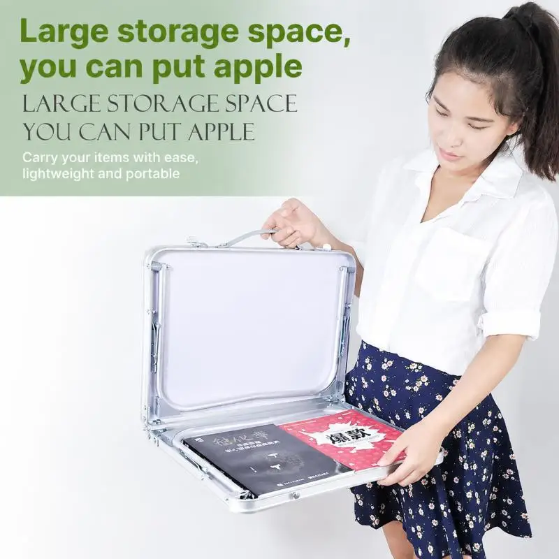 Ultralight Folding Laptop Table, Aluminum Alloy Frame Fiber Tabletop, Portable Low Table for Camping, Picnic & Outdoor Work