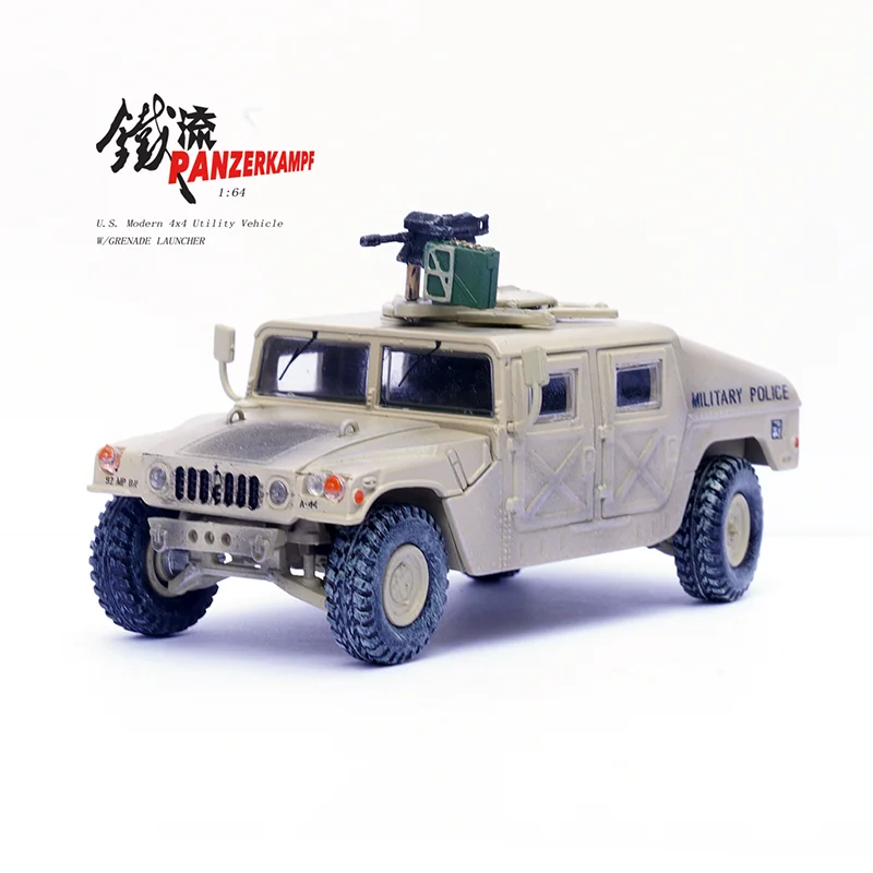 1:64 Scale Diecast Alloy 12500AA Hummer Launcher Military Off Road Vehicle Toys Cars Model Classics Adult Gifts Souvenir Display